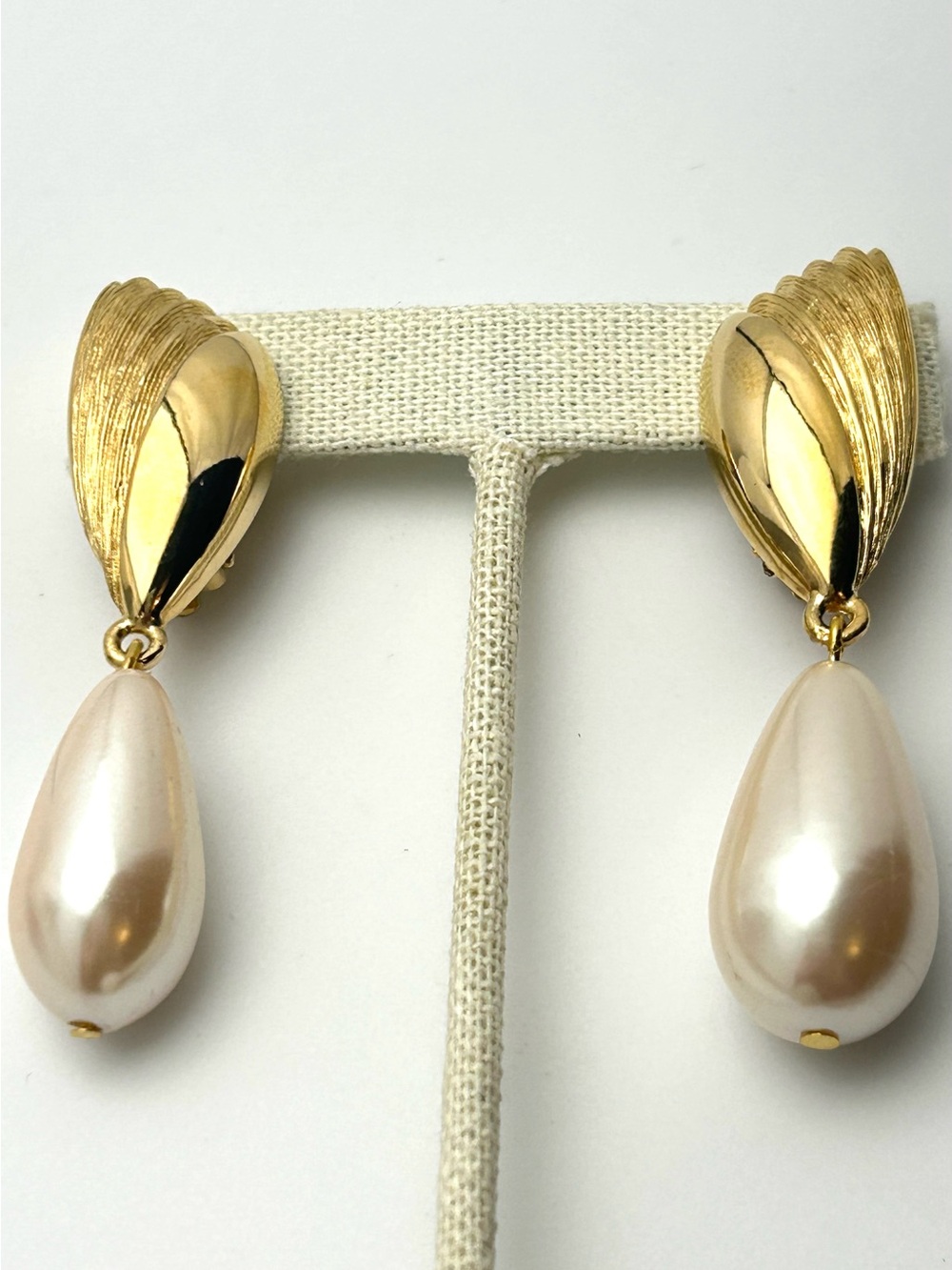 Givenchy Vintage Teardrop Pearl Earrings
